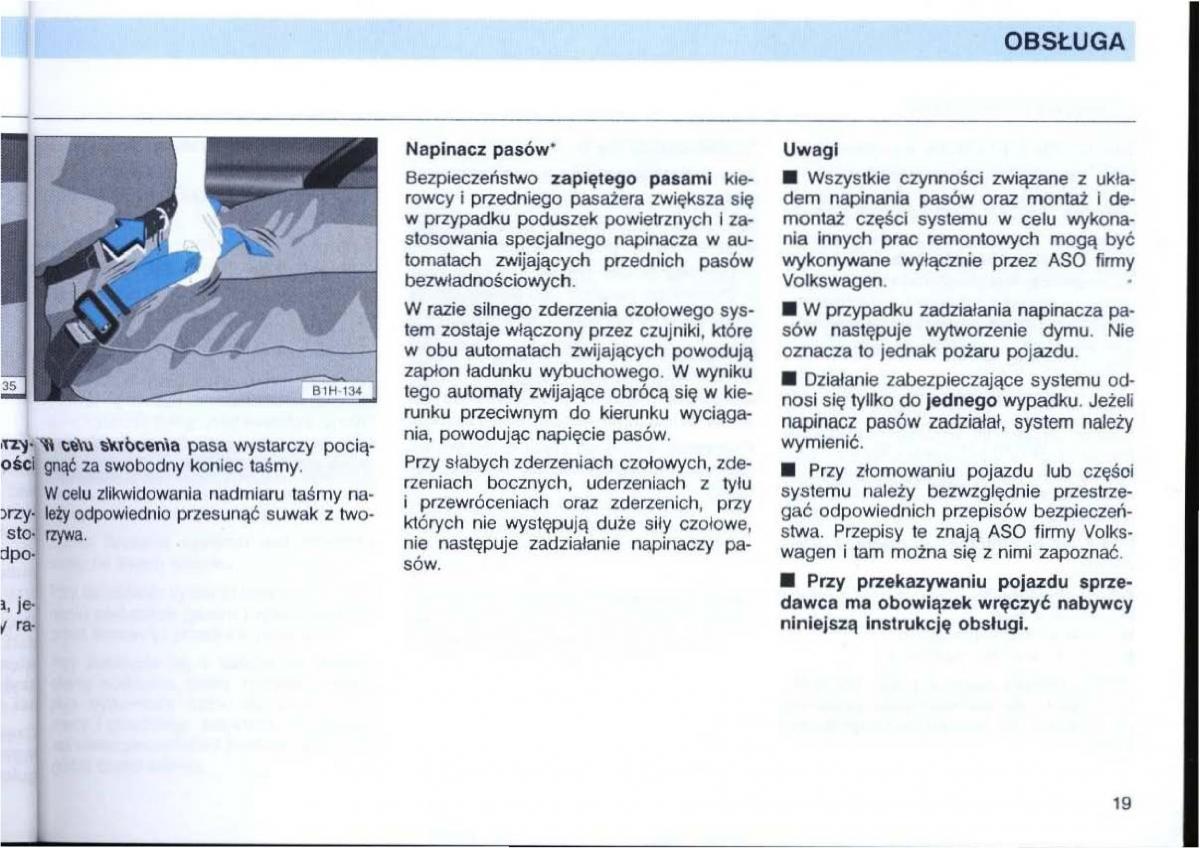 manual  VW Passat B4 instrukcja / page 21