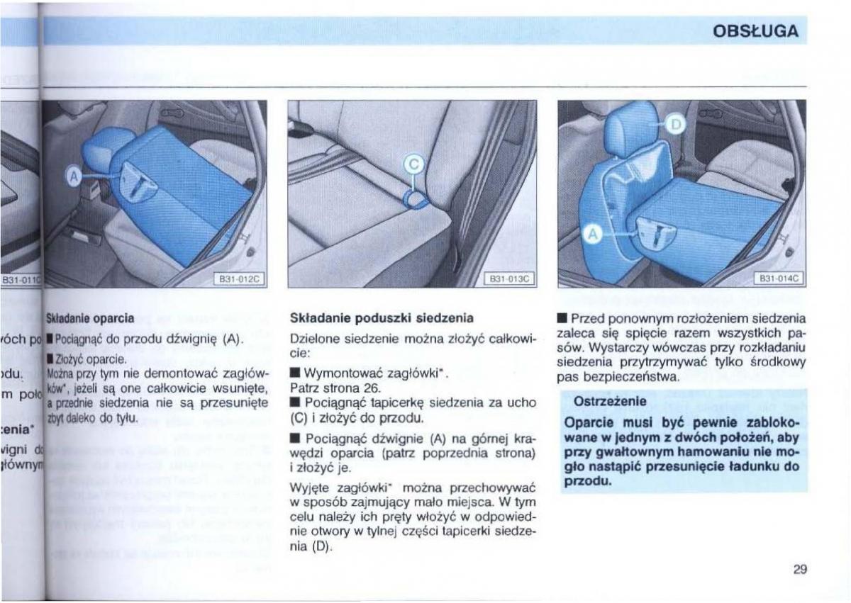VW Passat B4 instrukcja obslugi / page 31