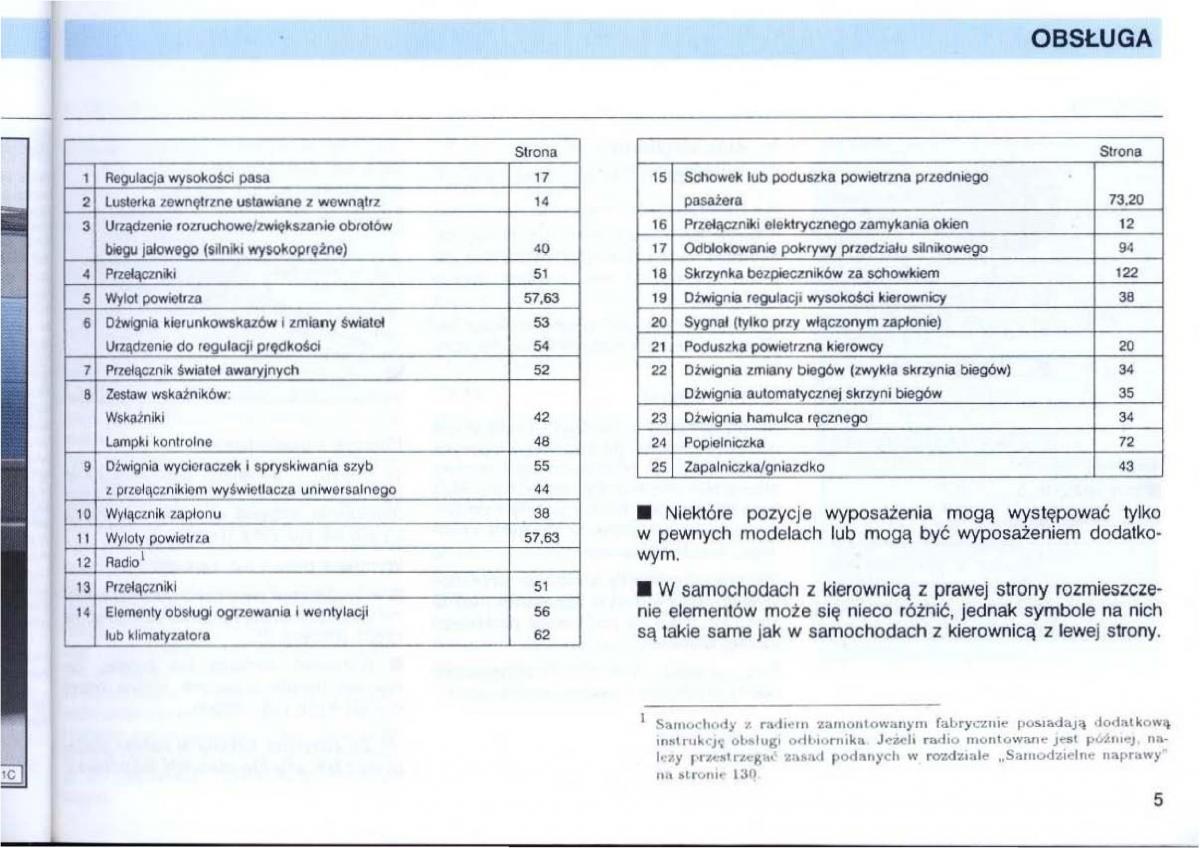 VW Passat B4 instrukcja obslugi / page 7