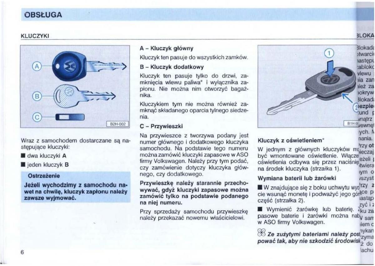VW Passat B4 instrukcja obslugi / page 8