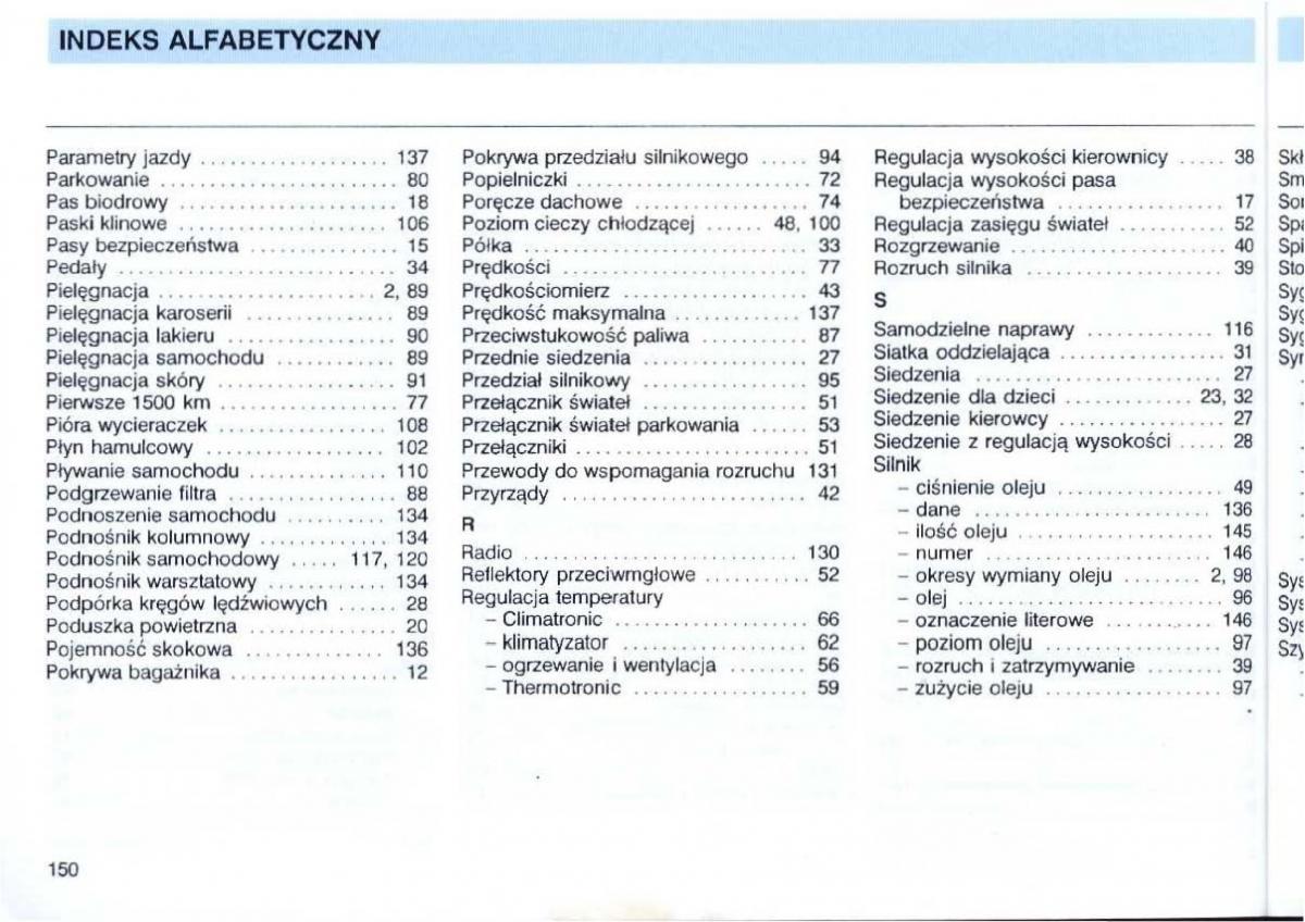 VW Passat B4 instrukcja obslugi / page 150