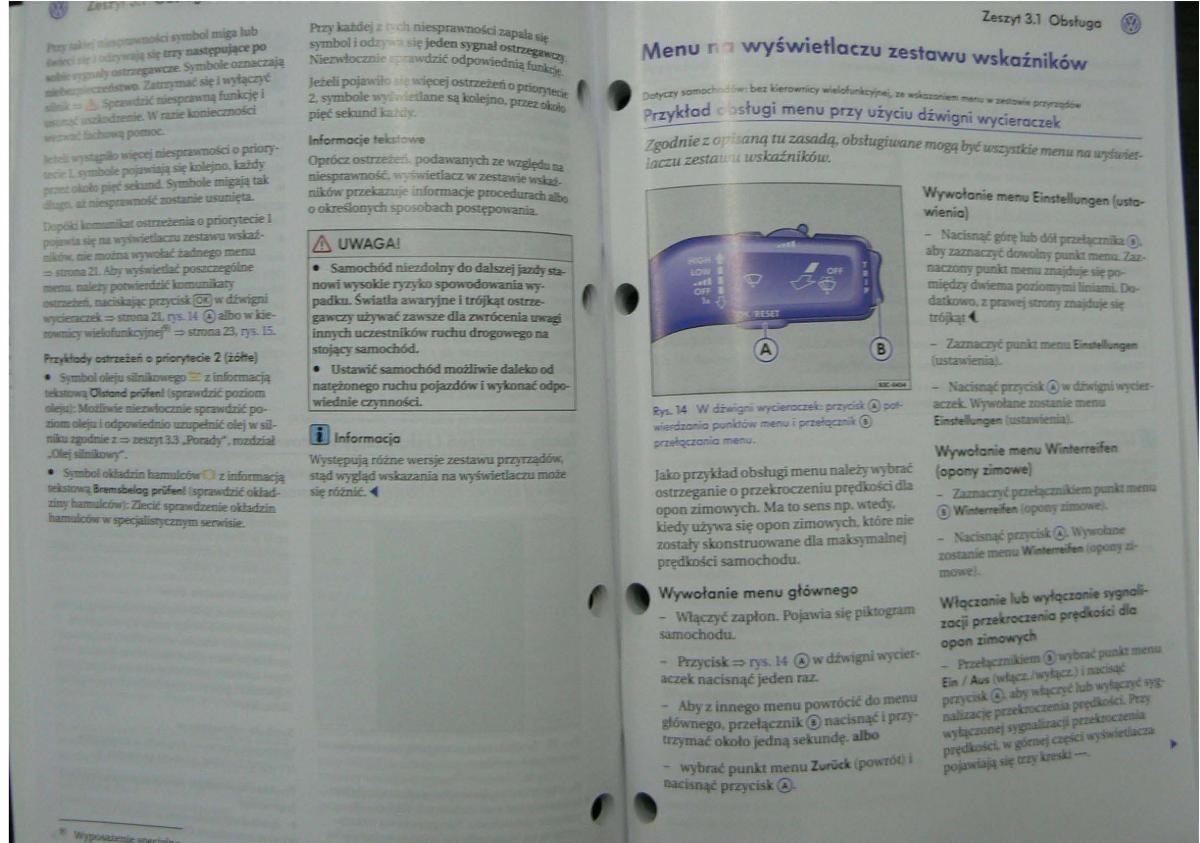 manual  VW Passat B6 instrukcja / page 13
