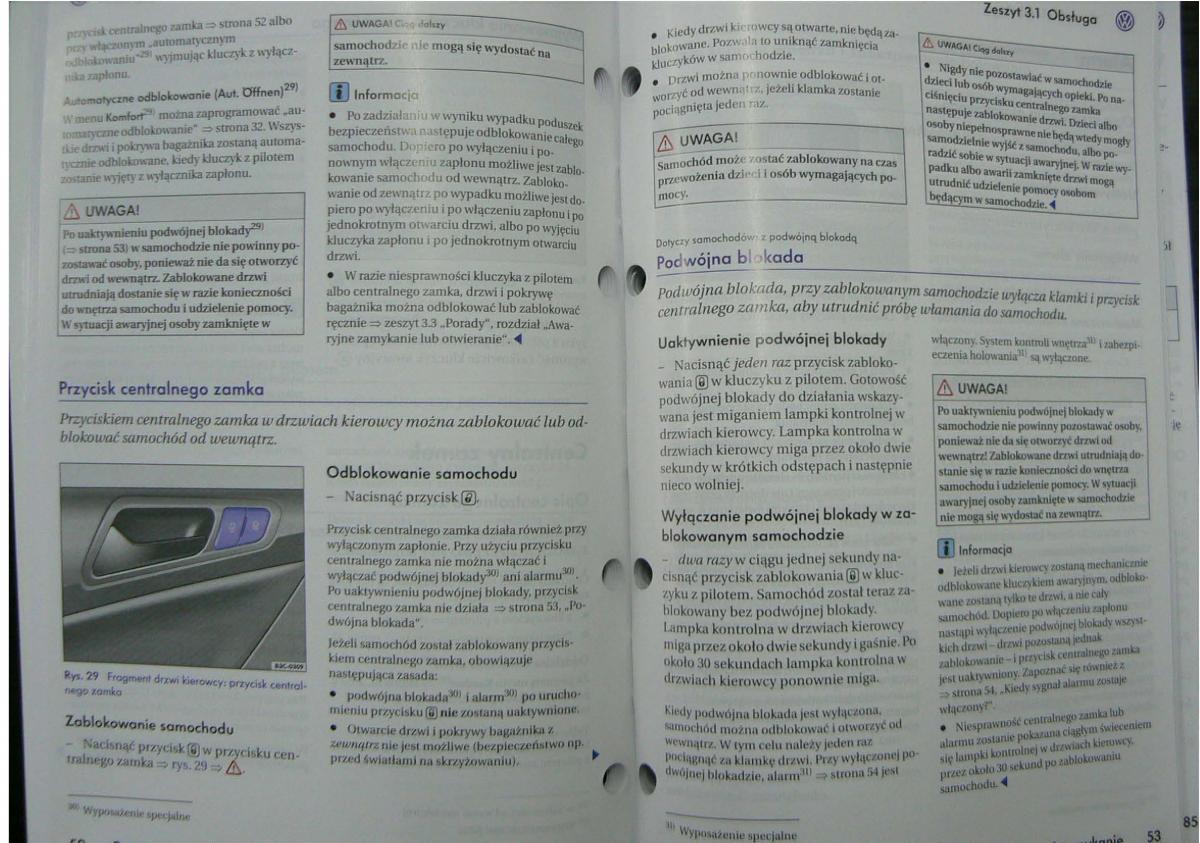VW Passat B6 instrukcja obslugi / page 29