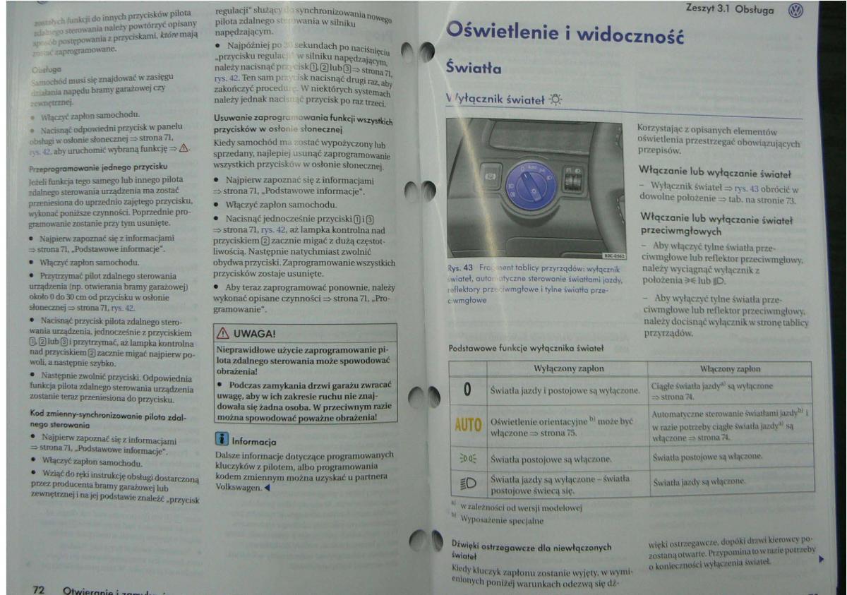 VW Passat B6 instrukcja obslugi / page 39