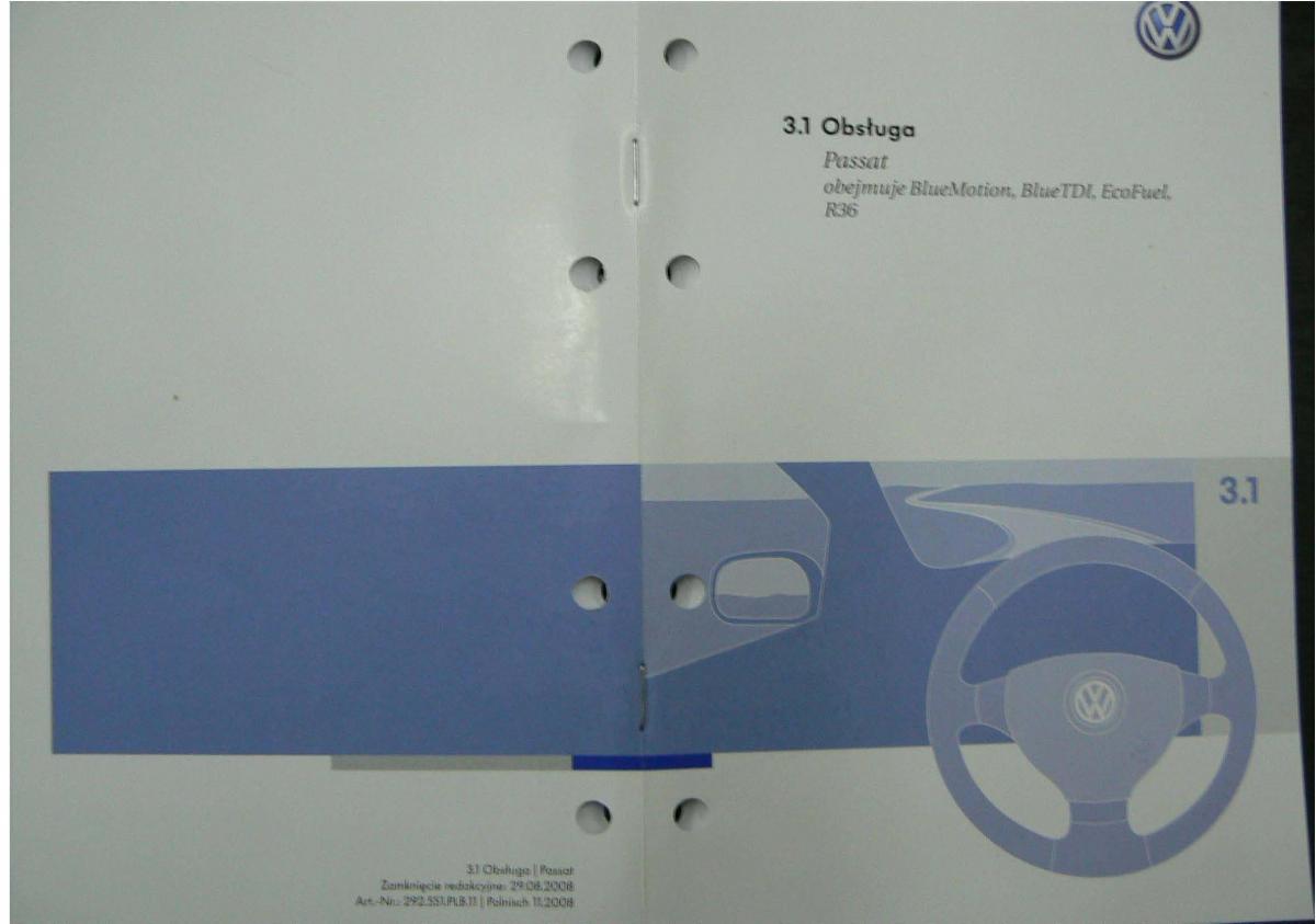 VW Passat B6 instrukcja obslugi / page 1