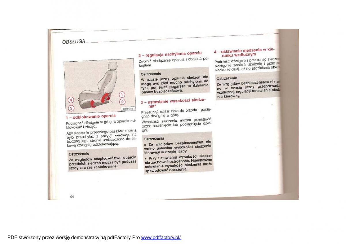 Audi TT I 1 instrukcja obslugi / page 43