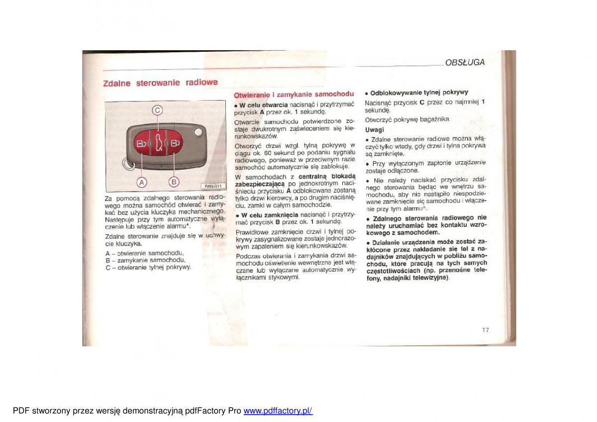 Audi TT I 1 instrukcja obslugi / page 16