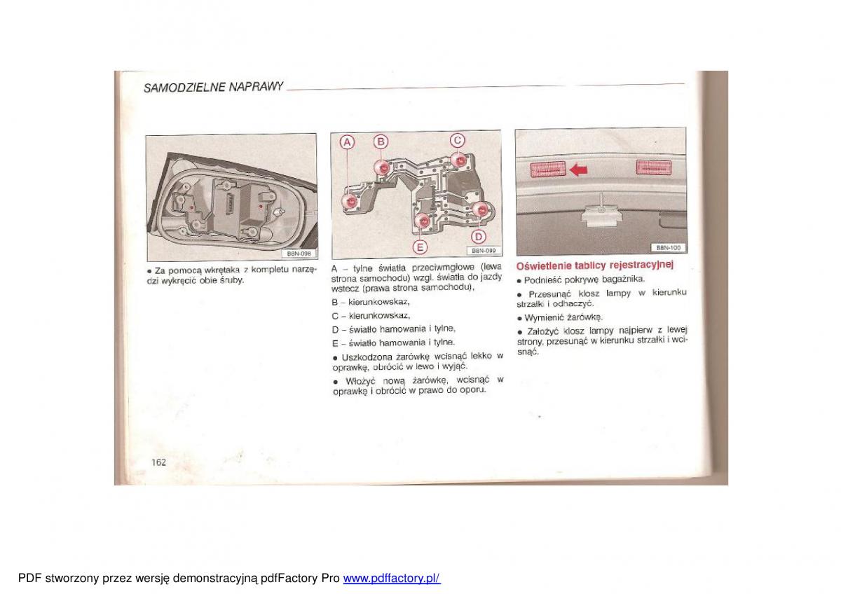 Audi TT I 1 instrukcja obslugi / page 160