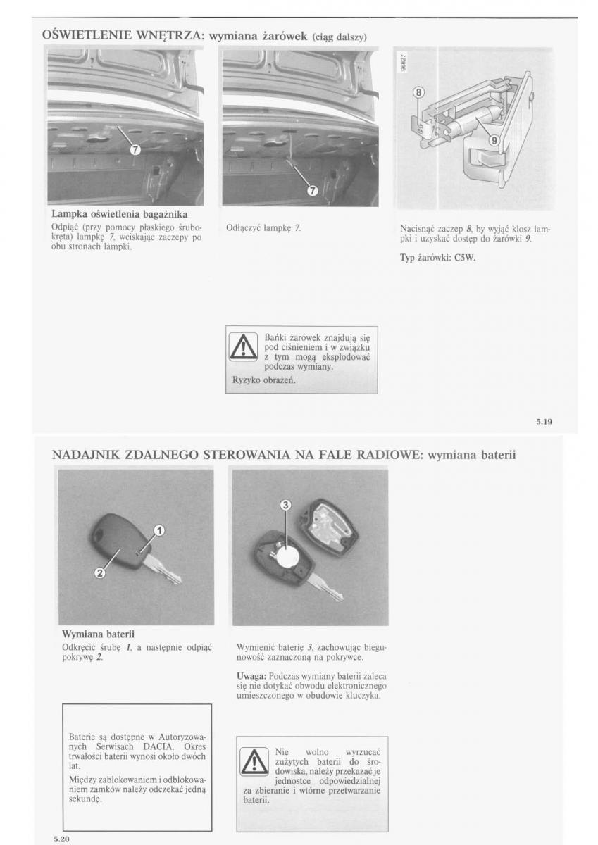 Dacia Logan I 1 instrukcja obslugi / page 56