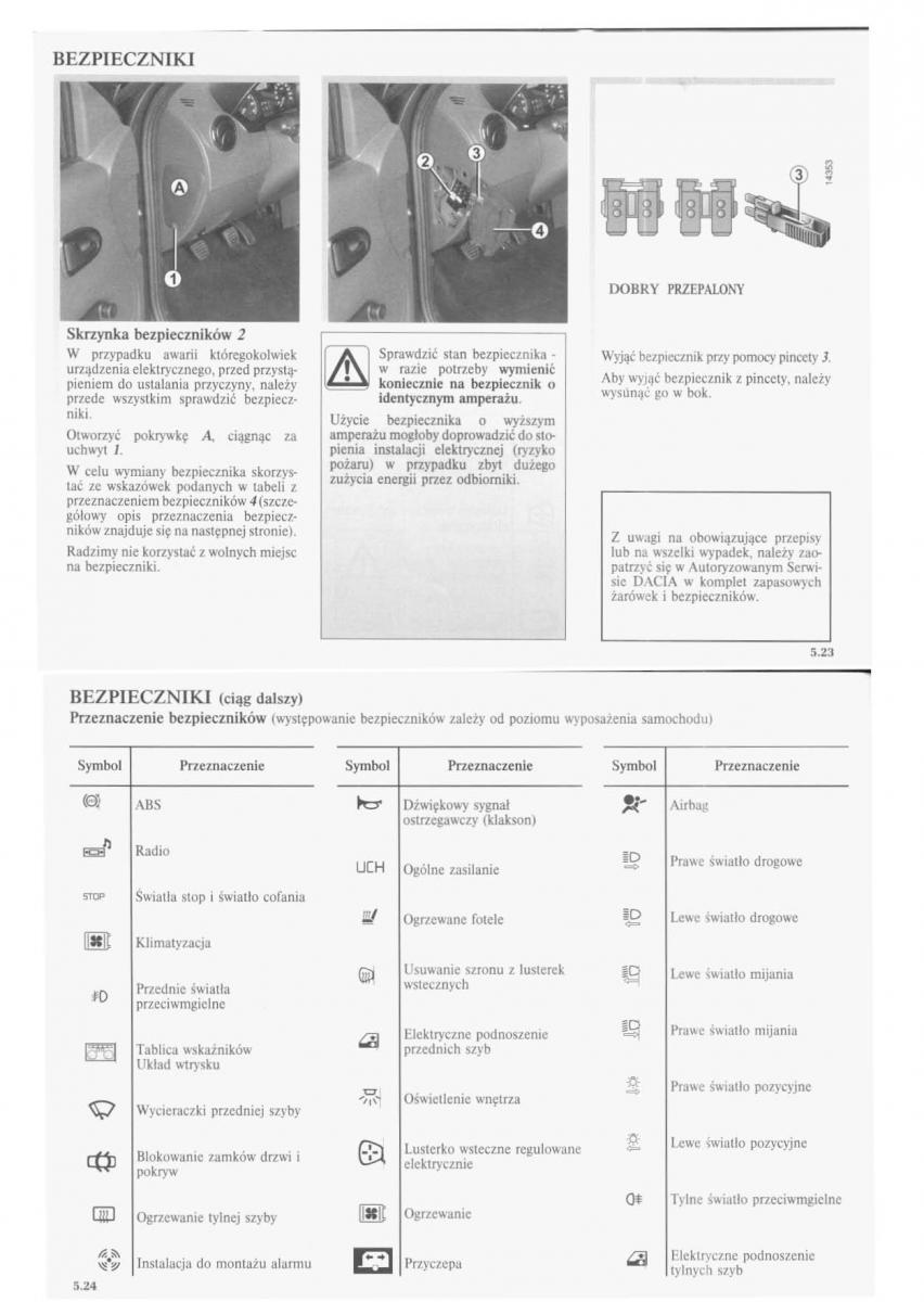 Dacia Logan I 1 instrukcja obslugi / page 58