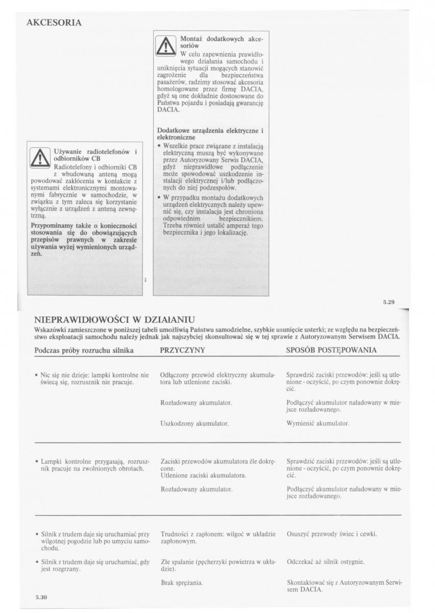 Dacia Logan I 1 instrukcja obslugi / page 61