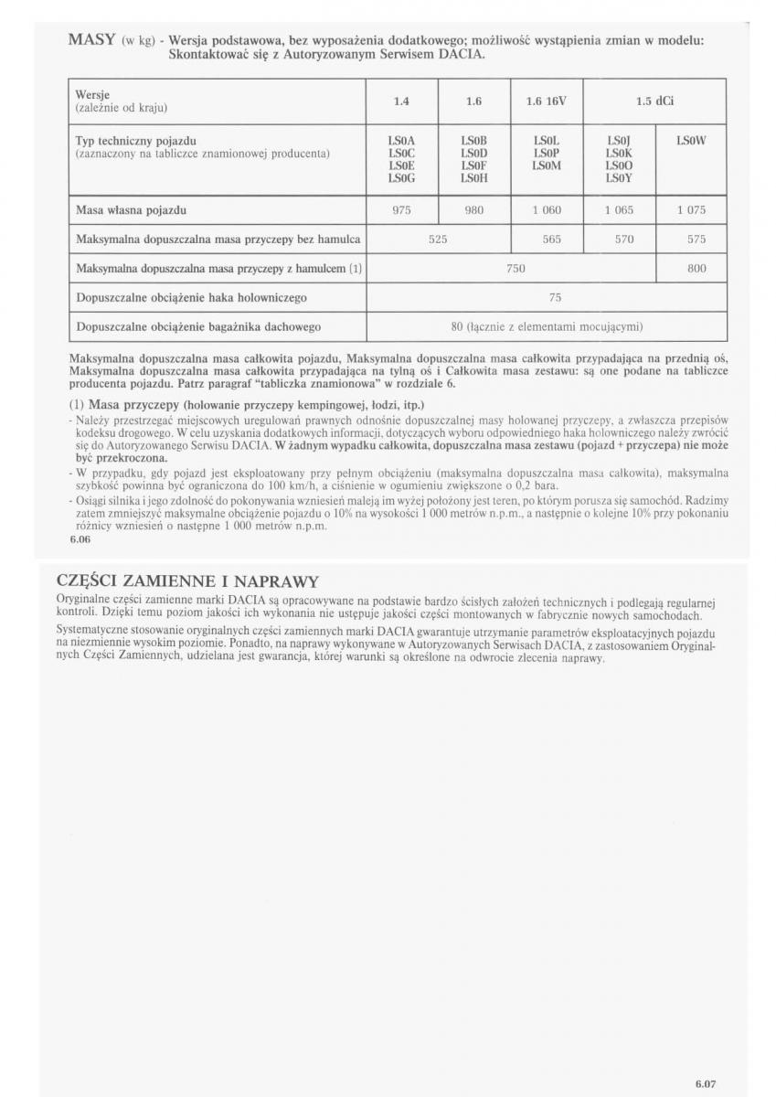 manual  Dacia Logan I 1 instrukcja / page 67