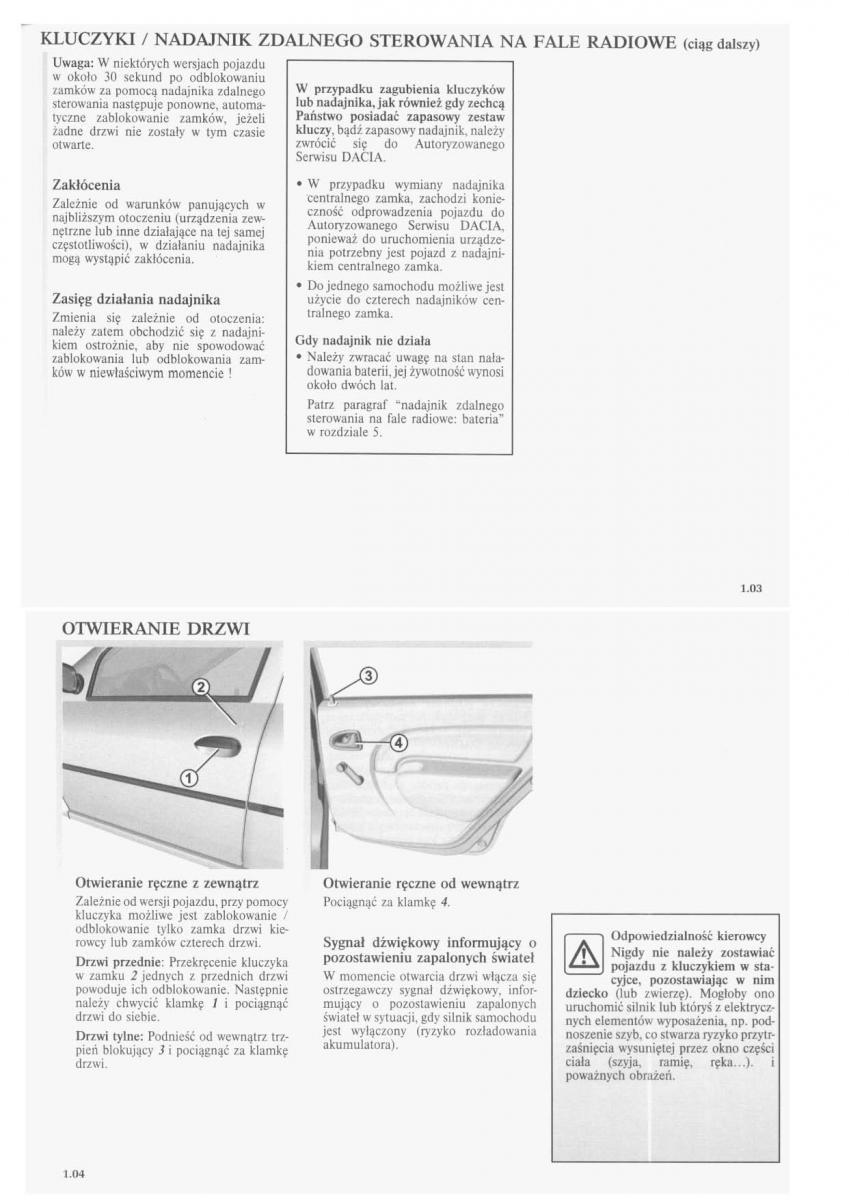 manual  Dacia Logan I 1 instrukcja / page 5