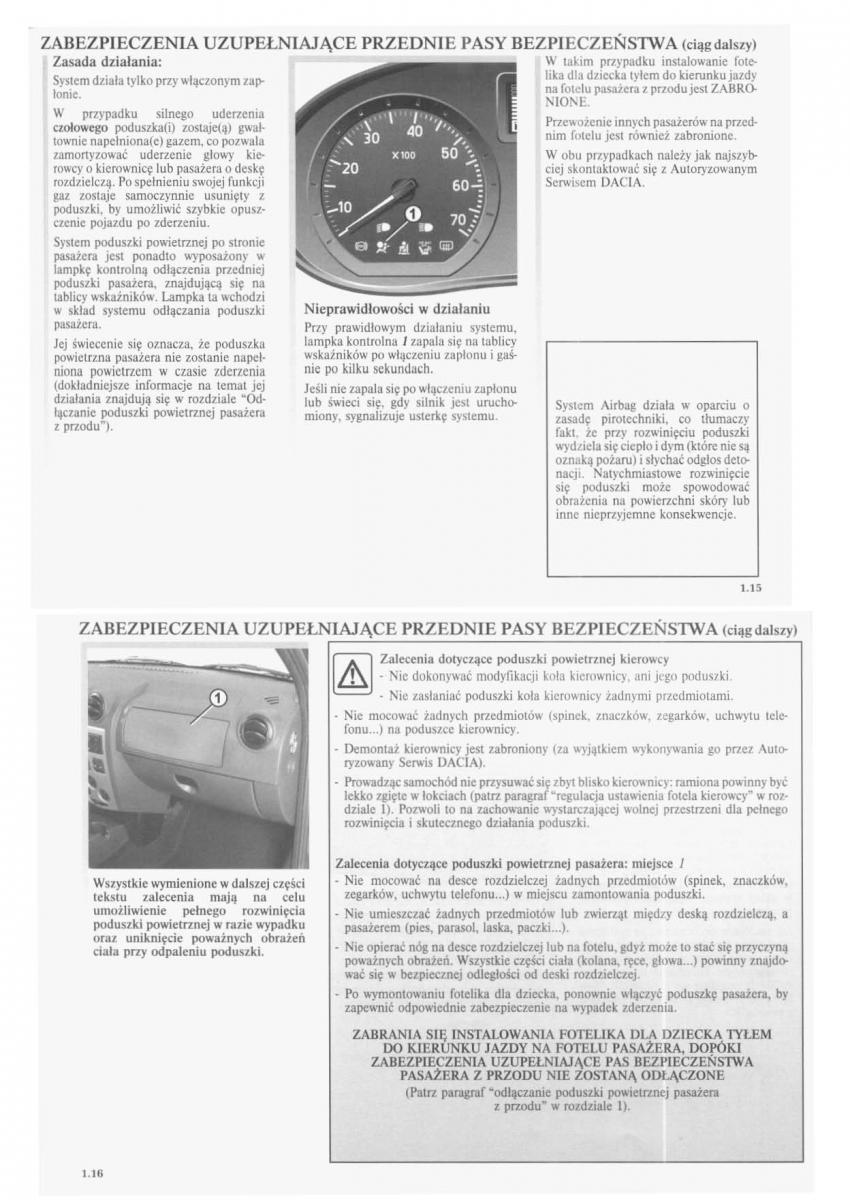 manual  Dacia Logan I 1 instrukcja / page 11