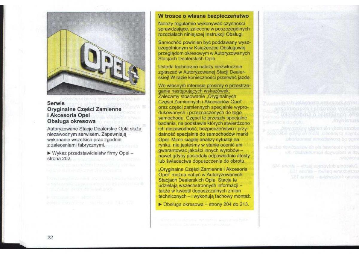 Opel Zafira A Vauxhall instrukcja obslugi / page 23