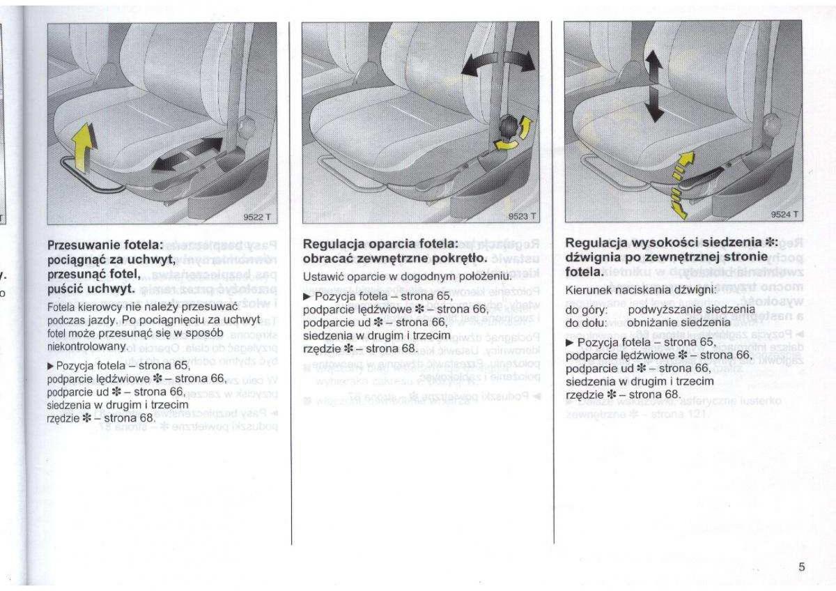 Opel Zafira A Vauxhall instrukcja obslugi / page 6