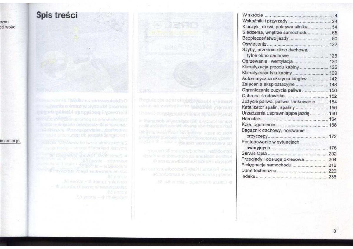 Opel Zafira A Vauxhall instrukcja obslugi / page 4