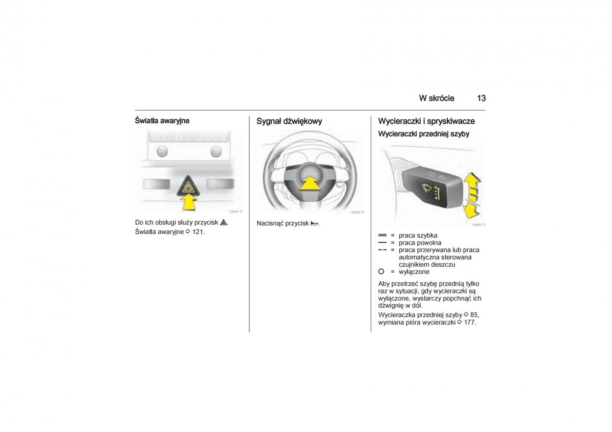 Opel Zafira B Vauxhall instrukcja obslugi / page 13