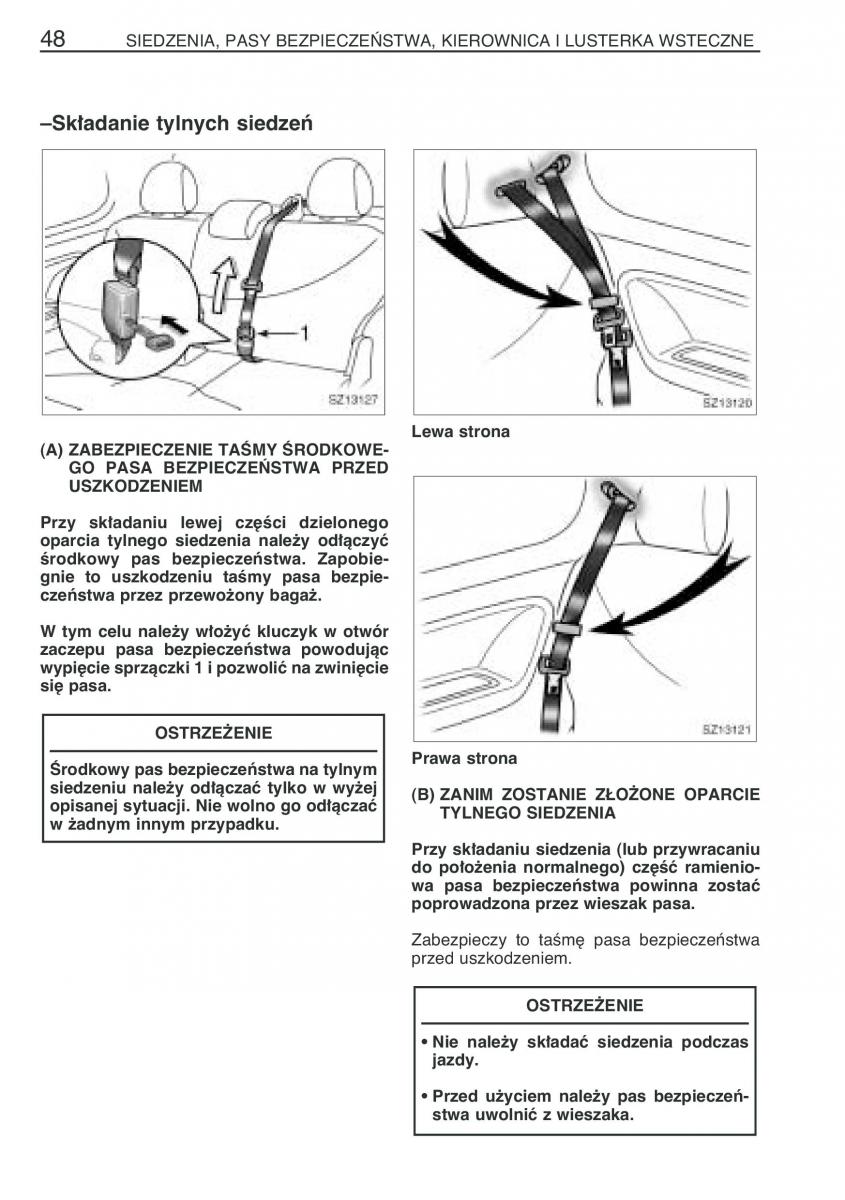 Toyota Yaris I 1 Vitz Echo instrukcja obslugi / page 55