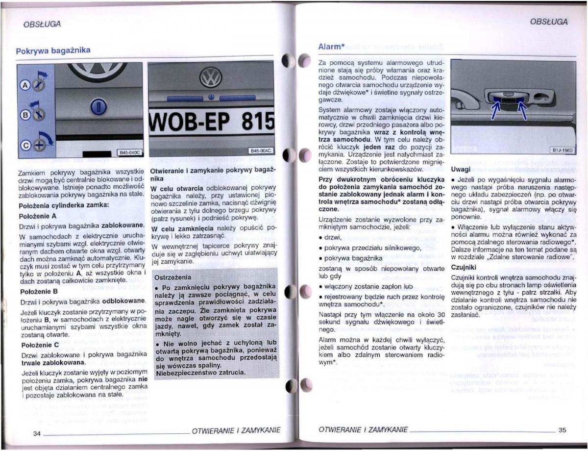 VW Passat B5 instrukcja obslugi / page 18