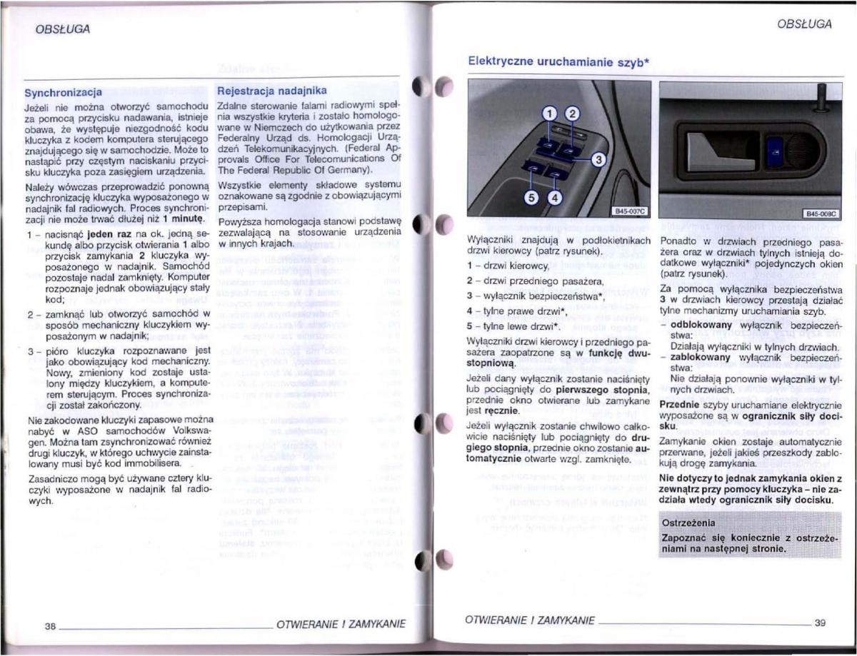 VW Passat B5 instrukcja obslugi / page 20