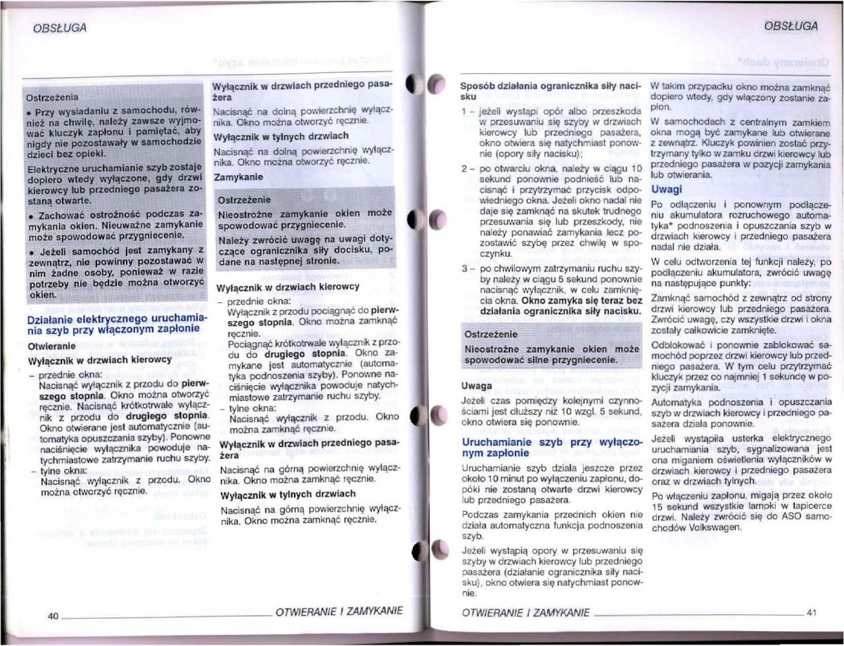 manual  VW Passat B5 instrukcja / page 21