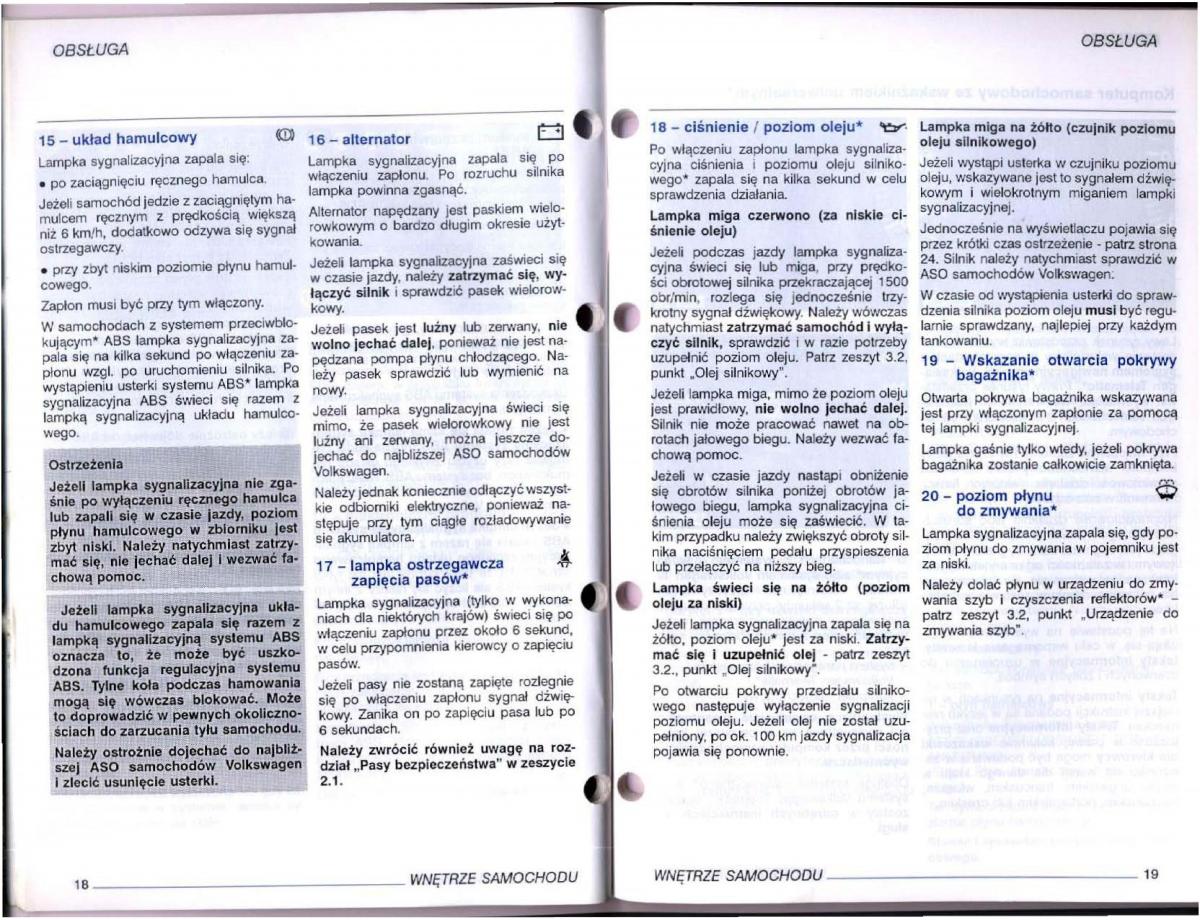 VW Passat B5 instrukcja obslugi / page 10