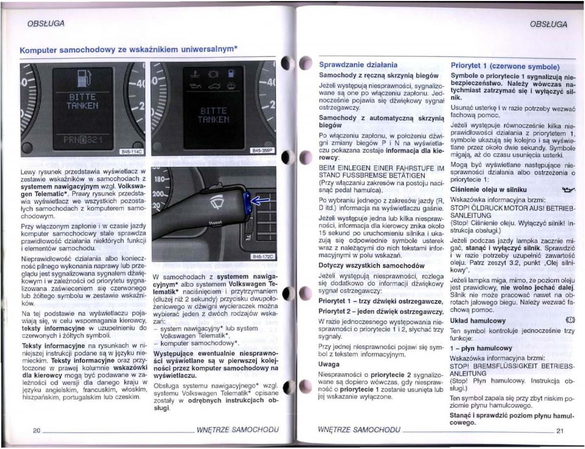 manual  VW Passat B5 instrukcja / page 11