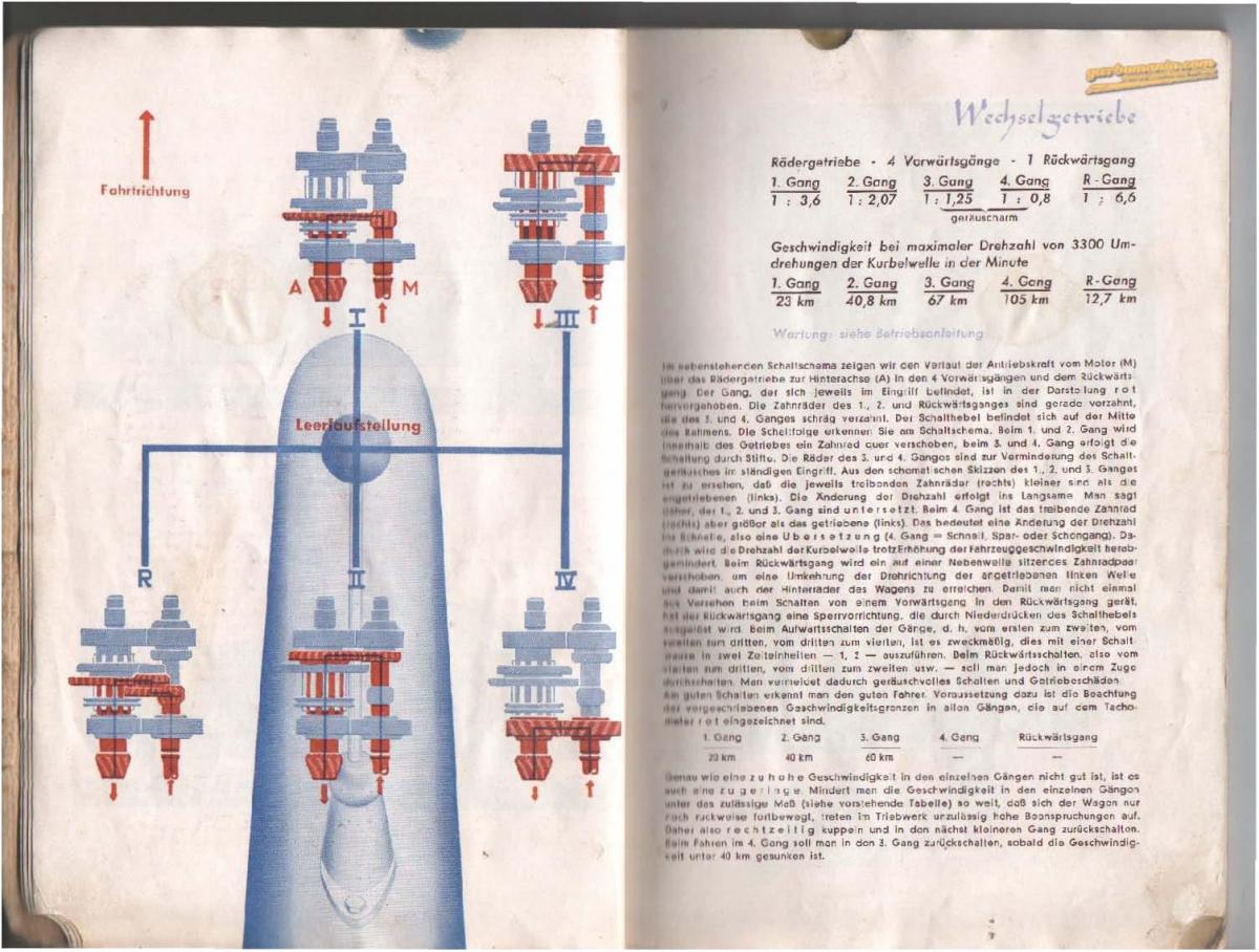 VW Beetle 1939 Garbus owners manual Handbuch / page 6