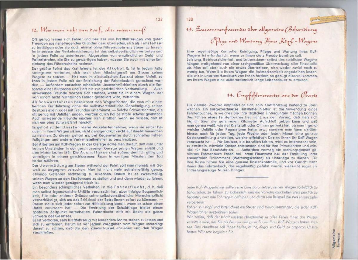 VW Beetle 1939 Garbus owners manual Handbuch / page 64