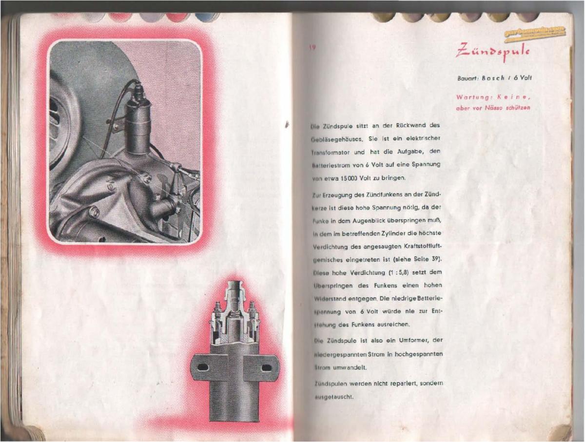 VW Beetle 1939 Garbus owners manual Handbuch / page 11