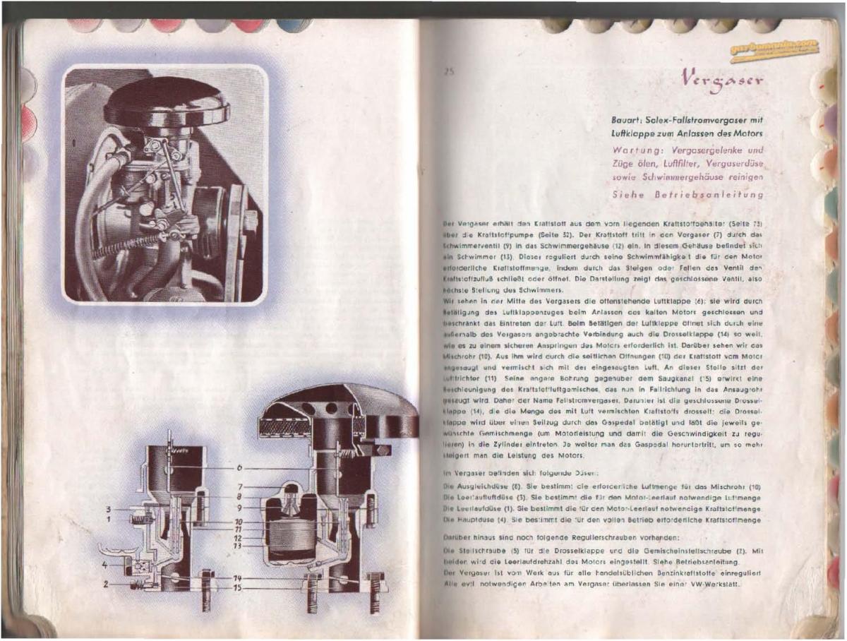 manual  VW Beetle 1939 Garbus owners manual Handbuch / page 14