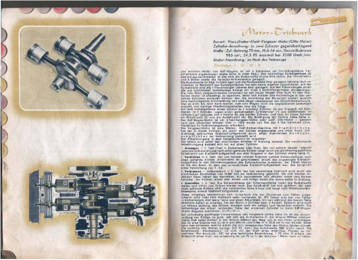 VW Beetle 1939 Garbus owners manual Handbuch / page 20