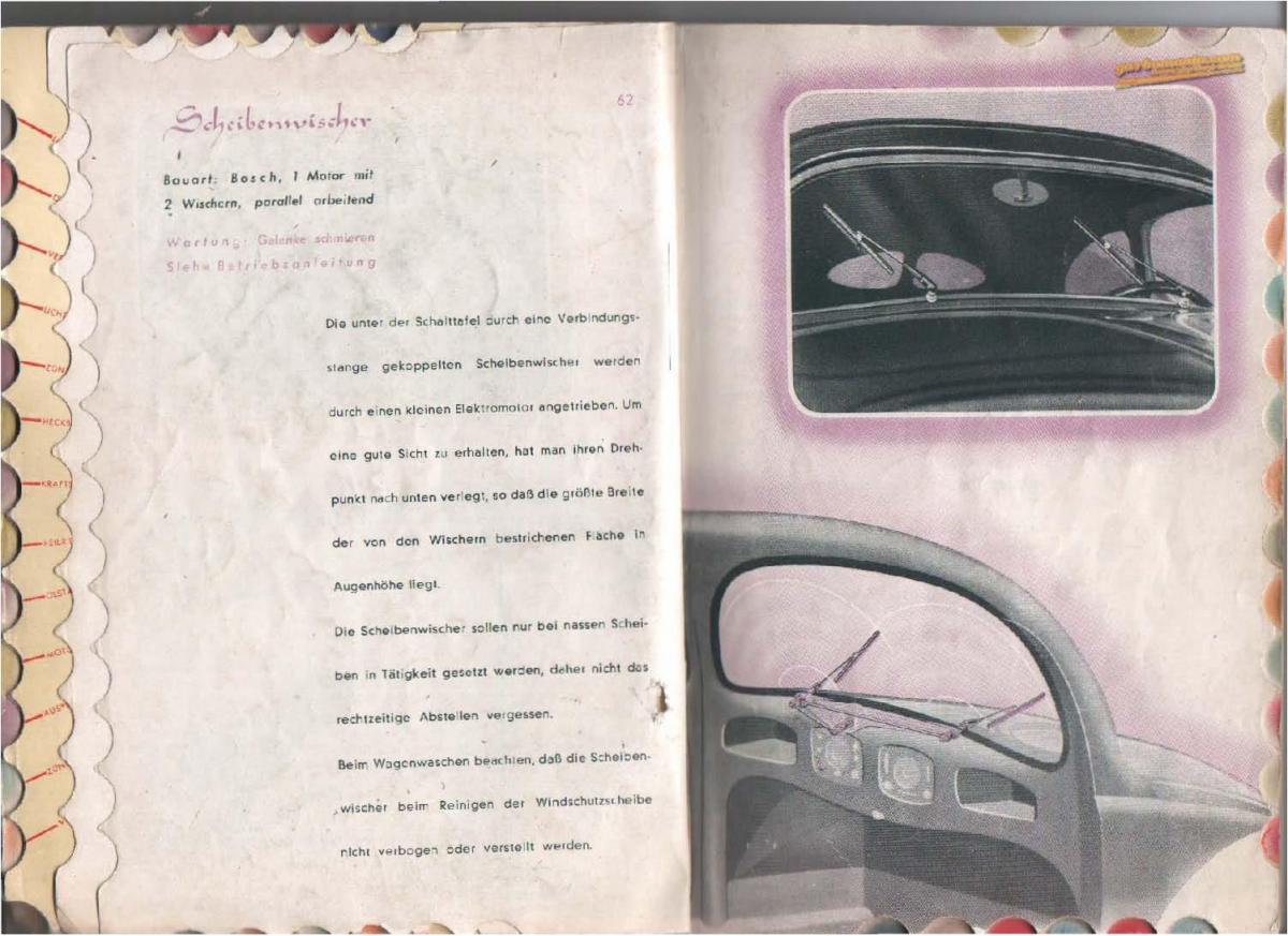VW Beetle 1939 Garbus owners manual Handbuch / page 33