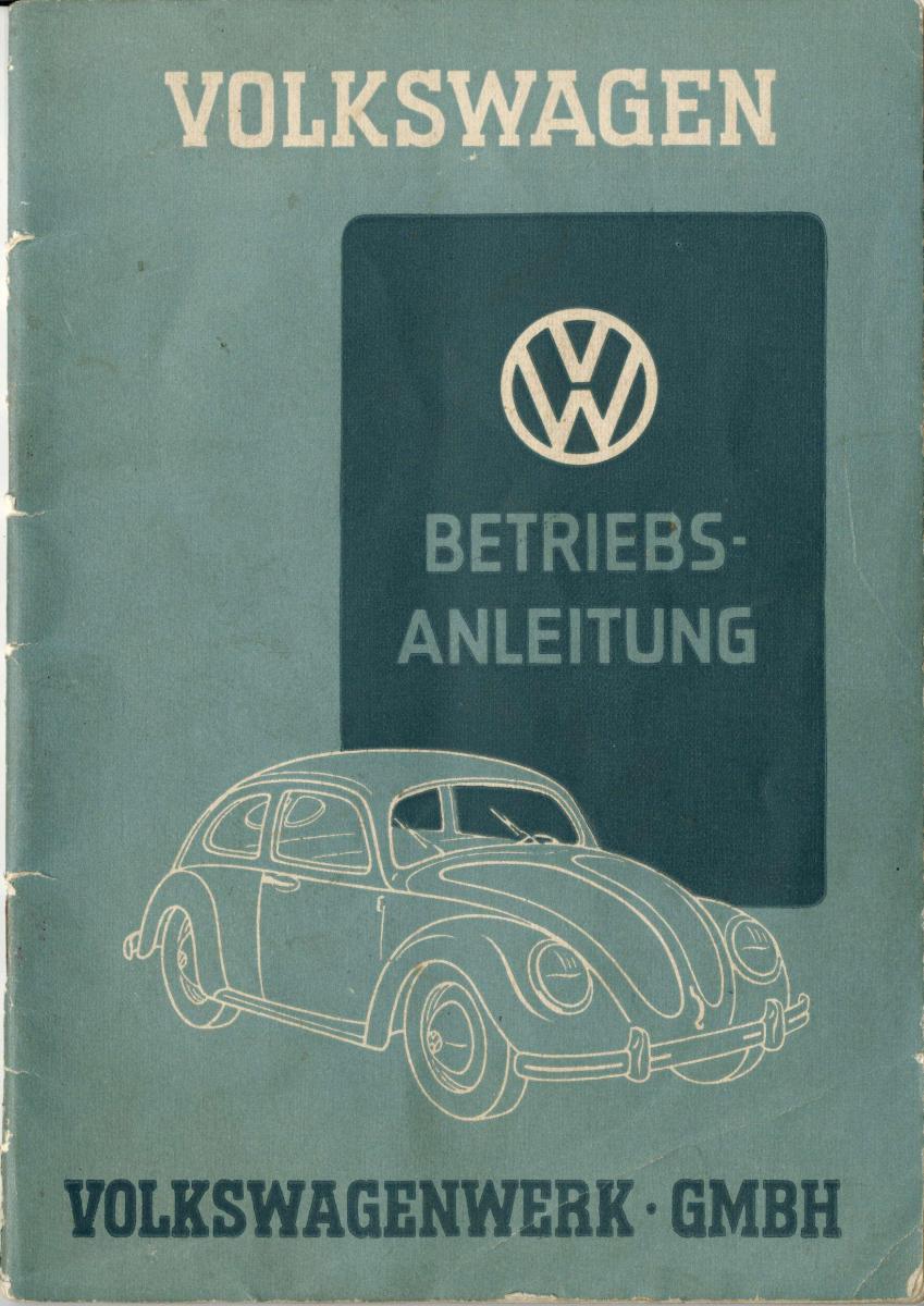 VW Beetle 1950 Garbus owners manual Handbuch / page 1