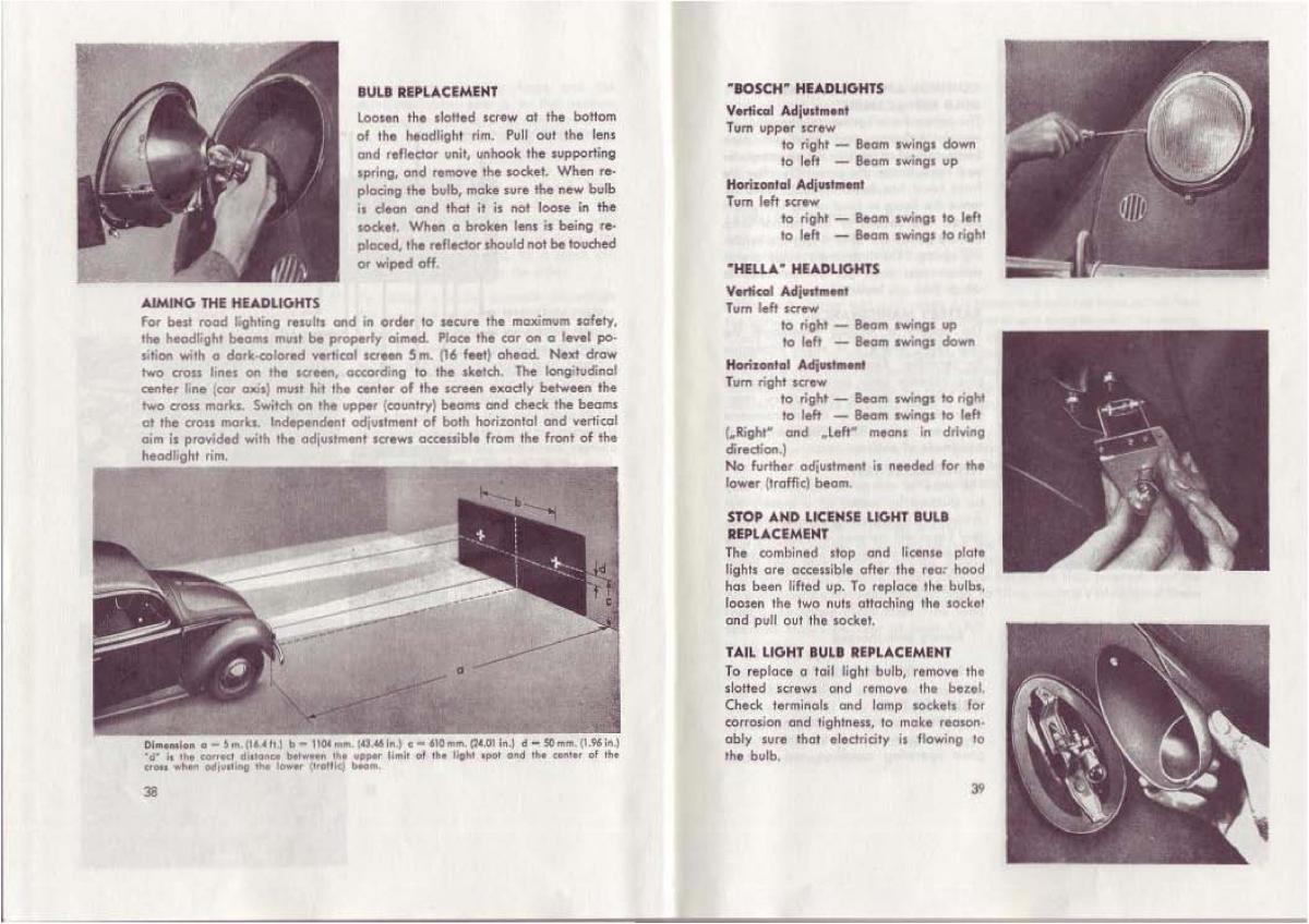 VW Beetle 1952 Garbus owners manual / page 12