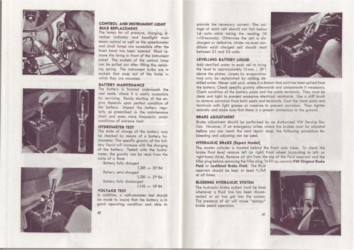 VW Beetle 1952 Garbus owners manual / page 14