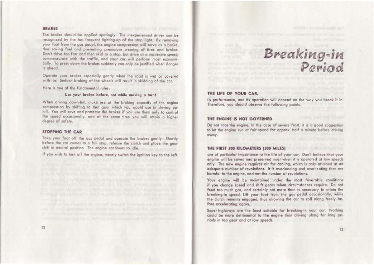 VW Beetle 1952 Garbus owners manual / page 27