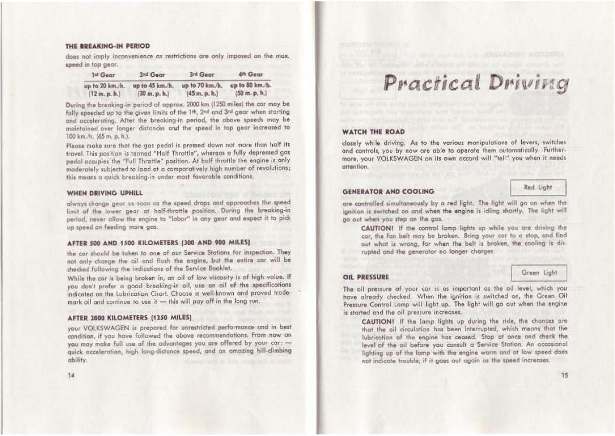 VW Beetle 1952 Garbus owners manual / page 28