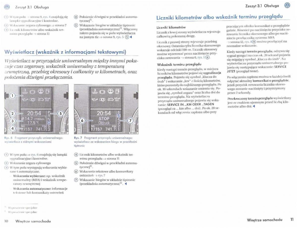 VW Touran I 1 instrukcja obslugi / page 7