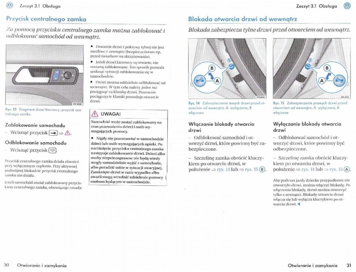 instrukcja obsługi  VW Touran I 1 instrukcja / page 17
