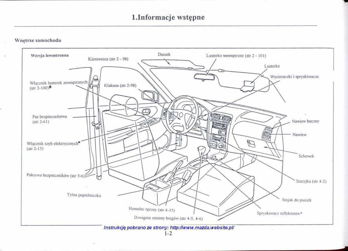 manual  Mazda 626 V instrukcja / page 7