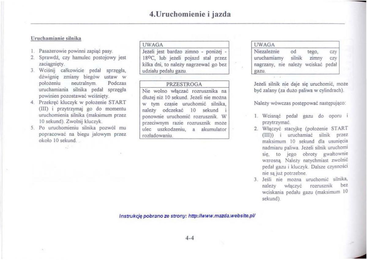 Mazda 626 V instrukcja obslugi / page 145