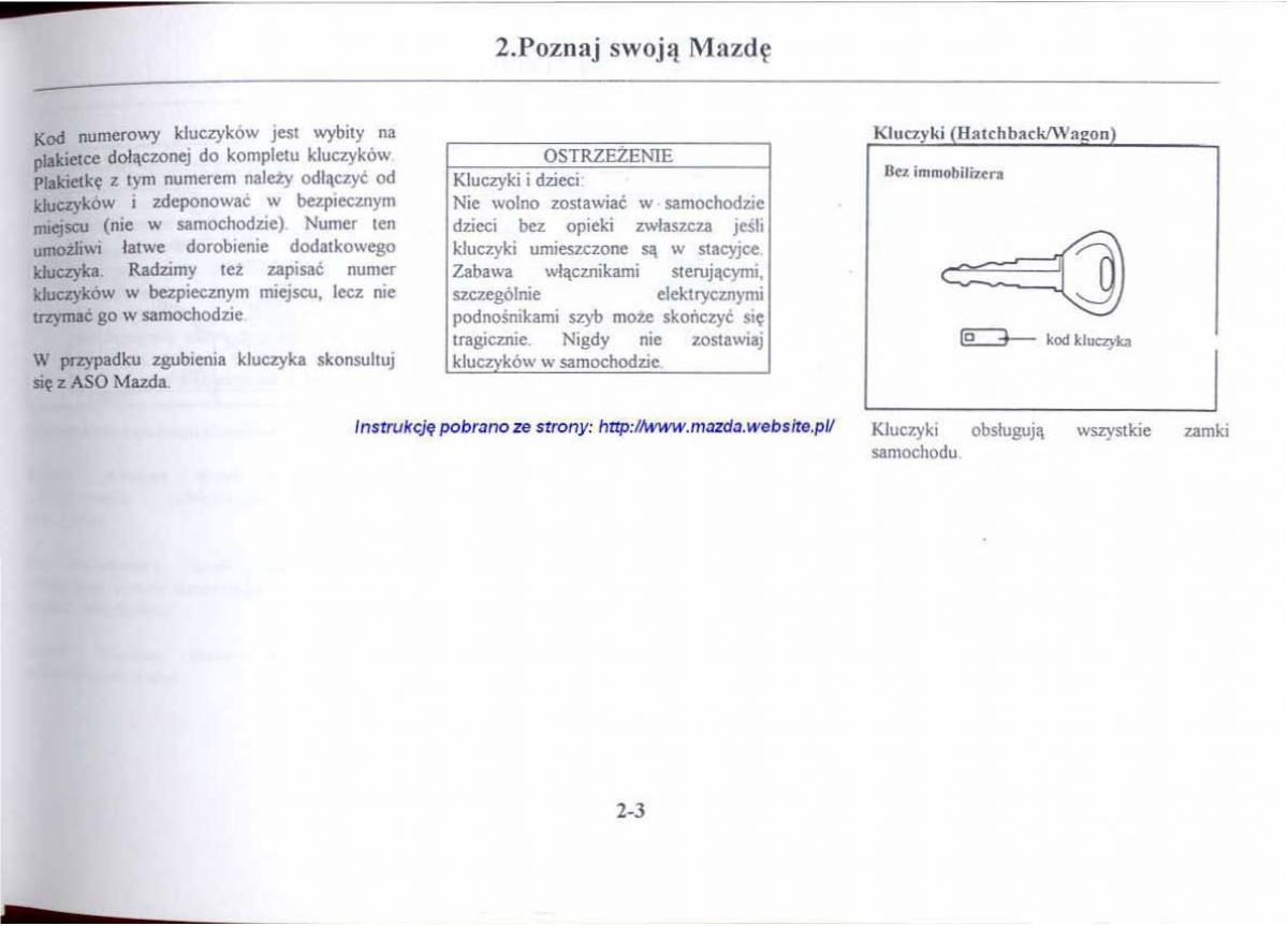 Mazda 626 V instrukcja obslugi / page 15