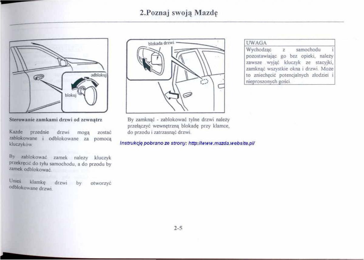 Mazda 626 V instrukcja obslugi / page 17