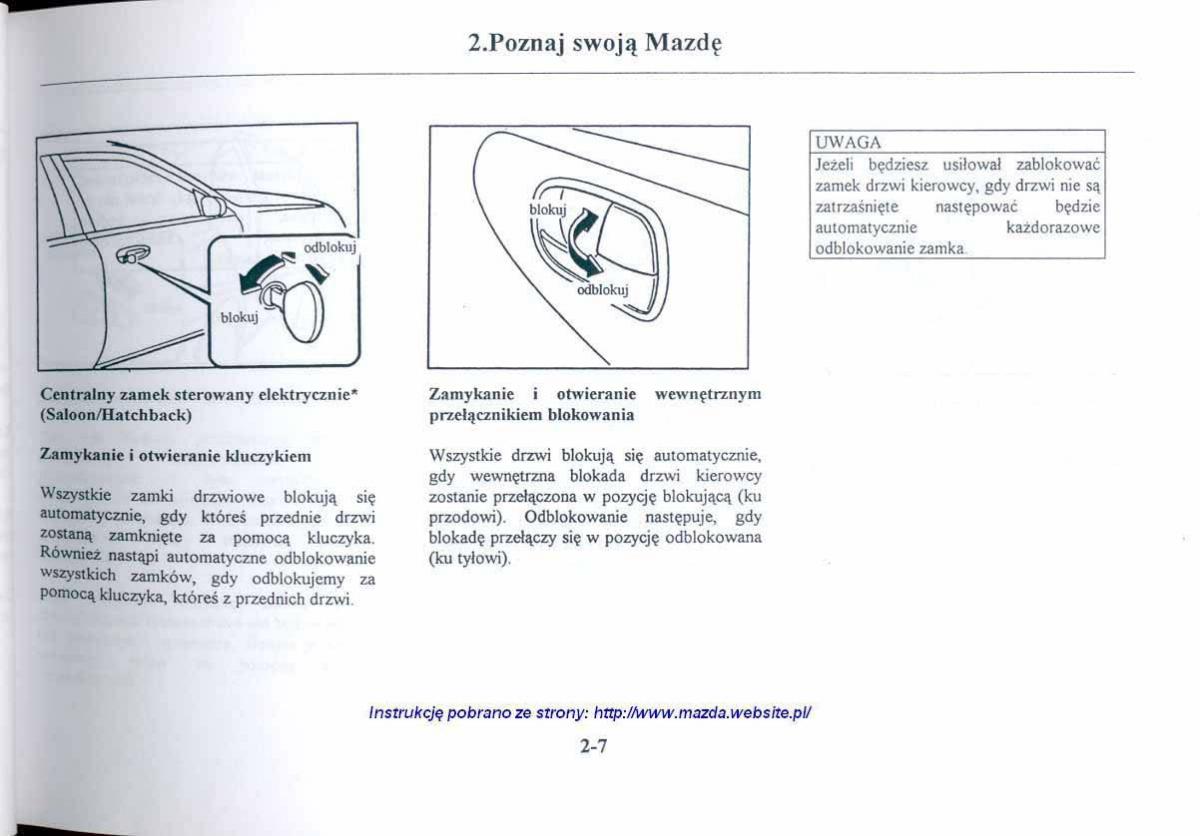 Mazda 626 V instrukcja obslugi / page 19