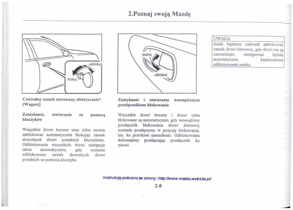 manual  Mazda 626 V instrukcja / page 20