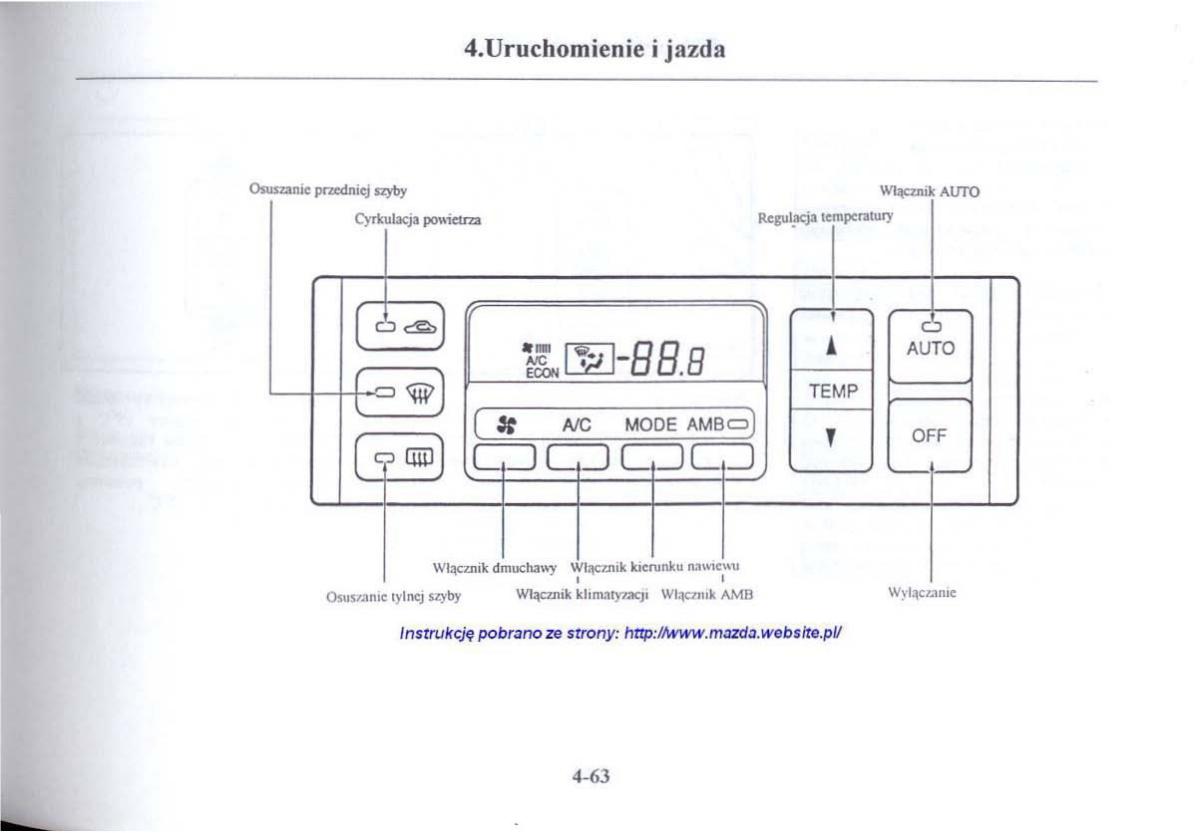 Mazda 626 V instrukcja obslugi / page 204