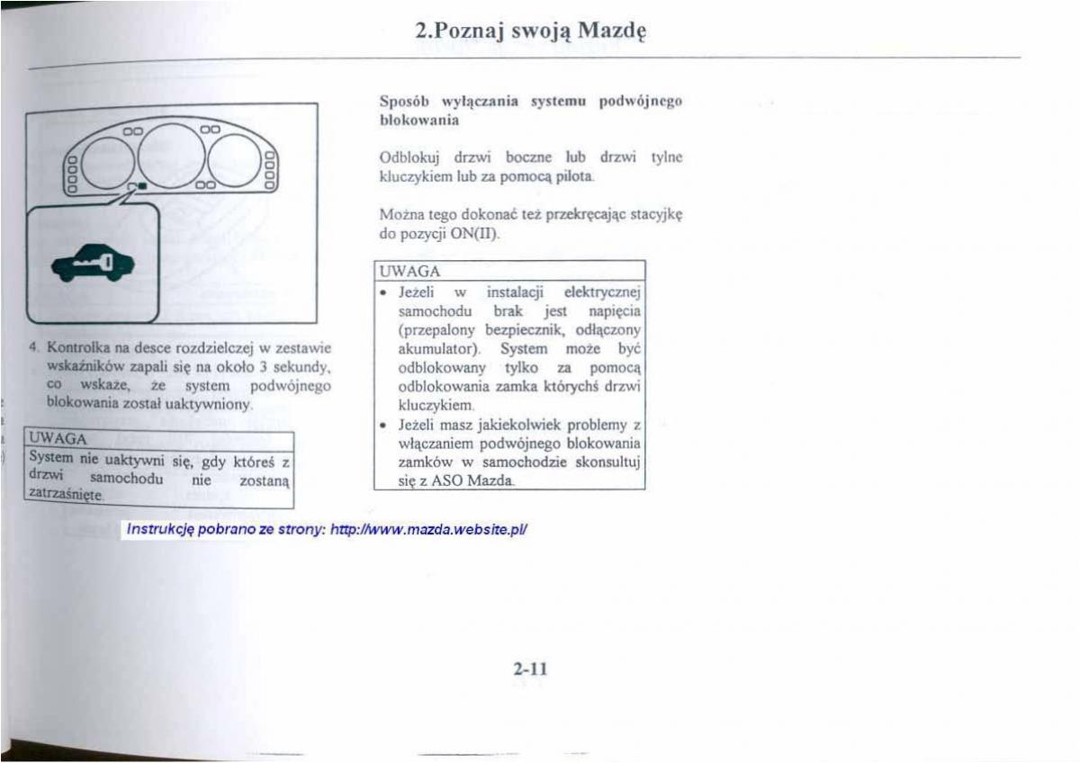 Mazda 626 V instrukcja obslugi / page 23