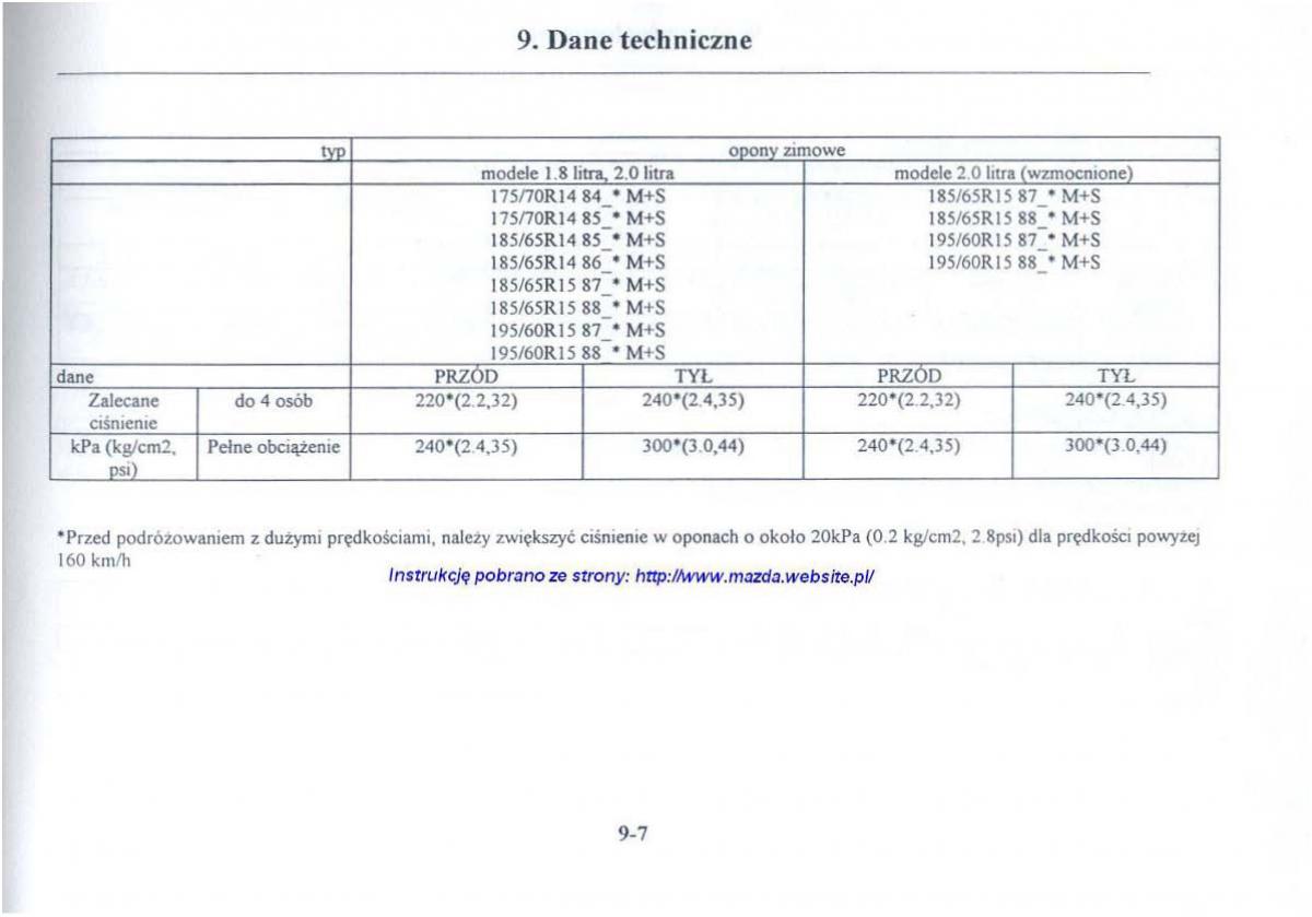 Mazda 626 V instrukcja obslugi / page 300